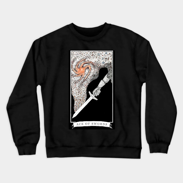 Ace of Swords - The Tarot Restless Crewneck Sweatshirt by WinslowDumaine